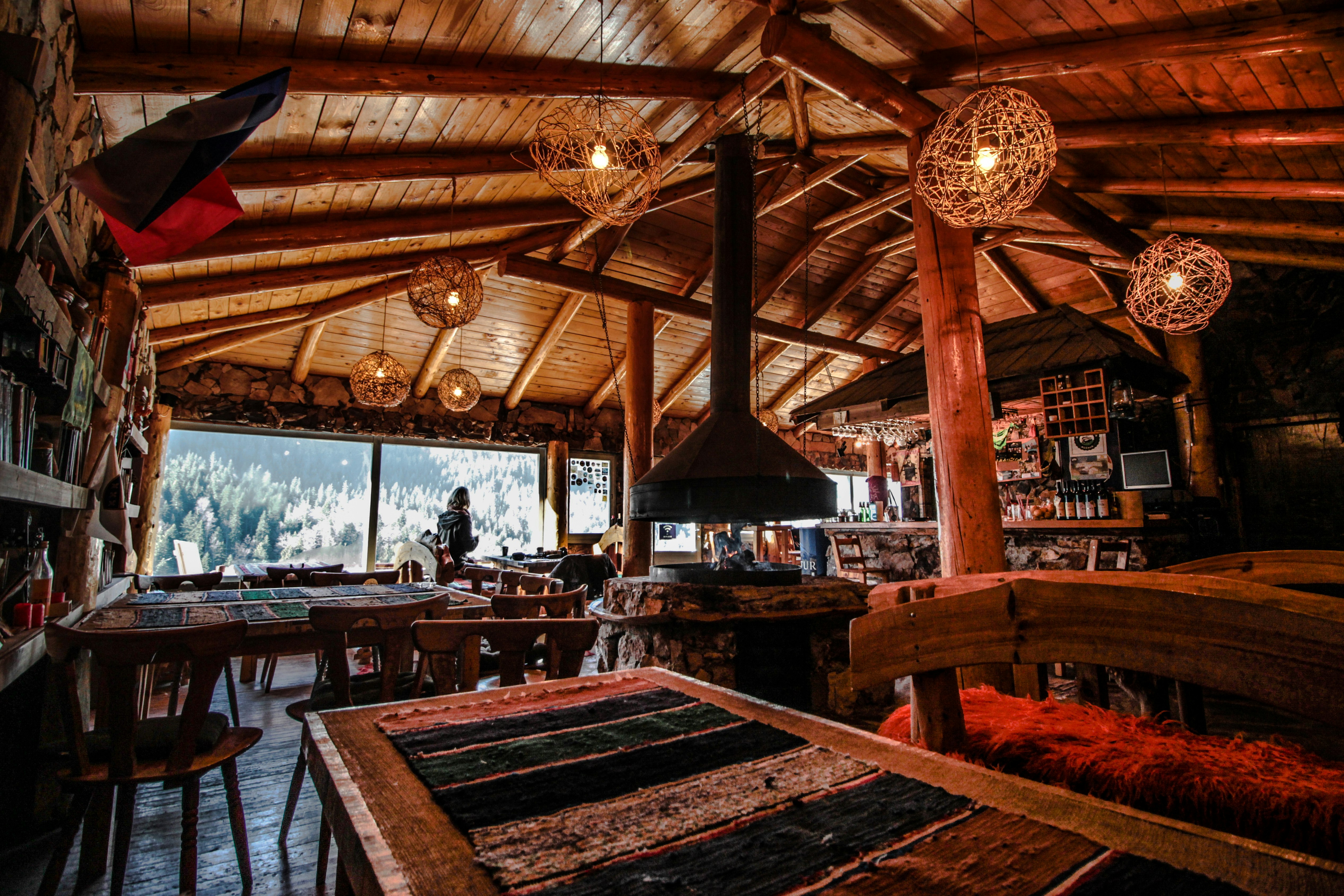 brown wooden table